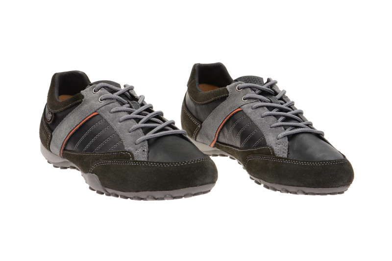 Geox Snake Schuhe grau schwarz U5407B