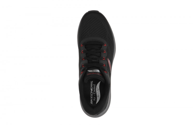 Skechers Arch Fit Herren Schuhe schwarz rot 232700