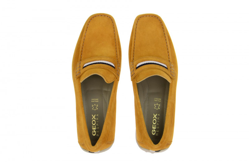 Geox Respira Snake Moc A Slipper in gelb Herren Mokassin
