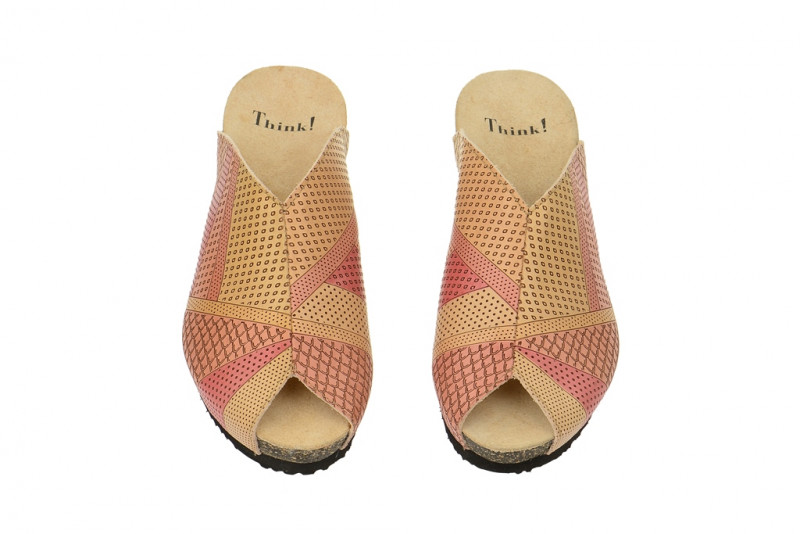 Think Zilli Pantolette gelb rot 2-82327-69