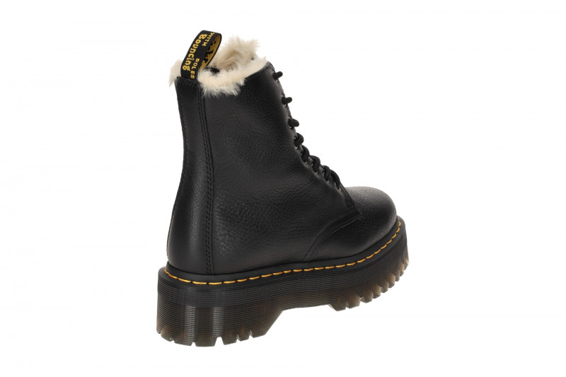 Dr. Martens Jadon Plateau Stiefel schwarz Pisa Glattleder Warmfutter