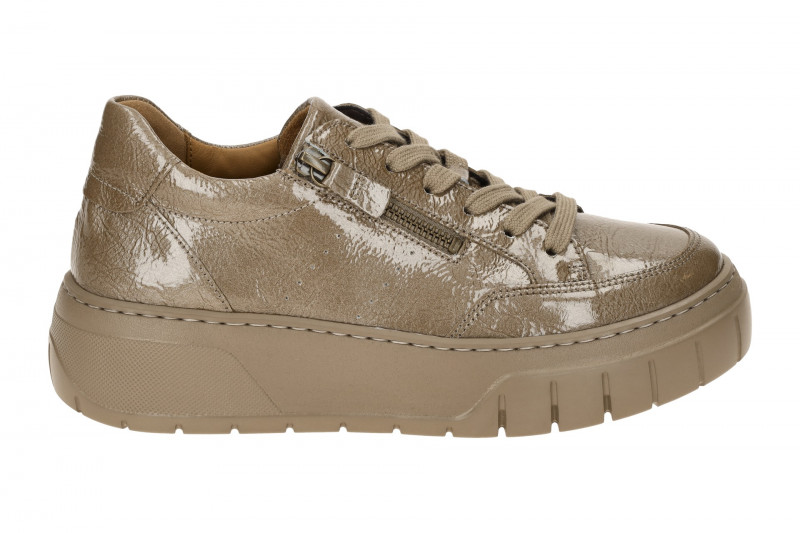 Gabor Schuhe Plateau Sneakers braun taupe Lack 73.220.94