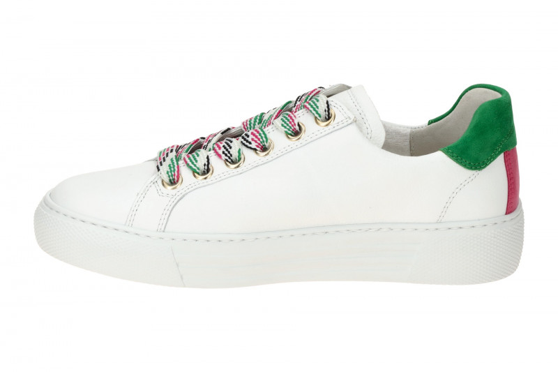 Gabor comfort Sneaker Schuhe weiß grün pink 66.465.53