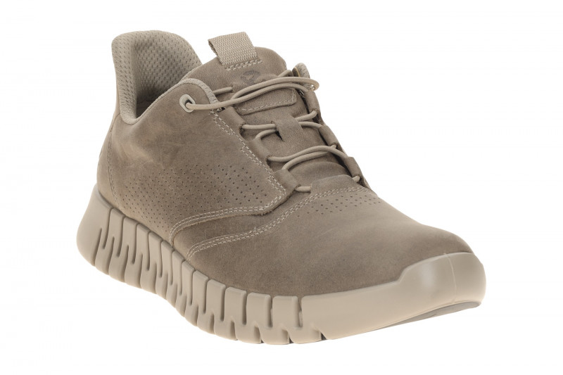 Ecco Gruuv Schuhe taupe grau Herren Sneakers Easy Entry 525304
