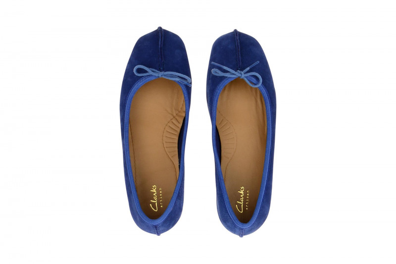 Clarks Freckle Ice Ballerina blau Nubuck