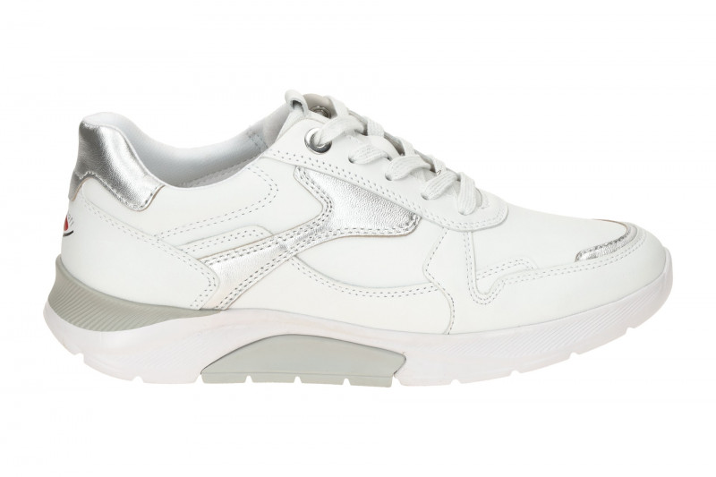 Gabor RollingSoft Schuhe weiß silber Glattleder 86.925.51