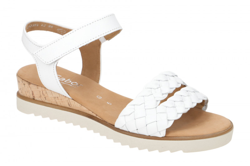 Gabor comfort Sandale weiß Nappa geflochten 82.759.50