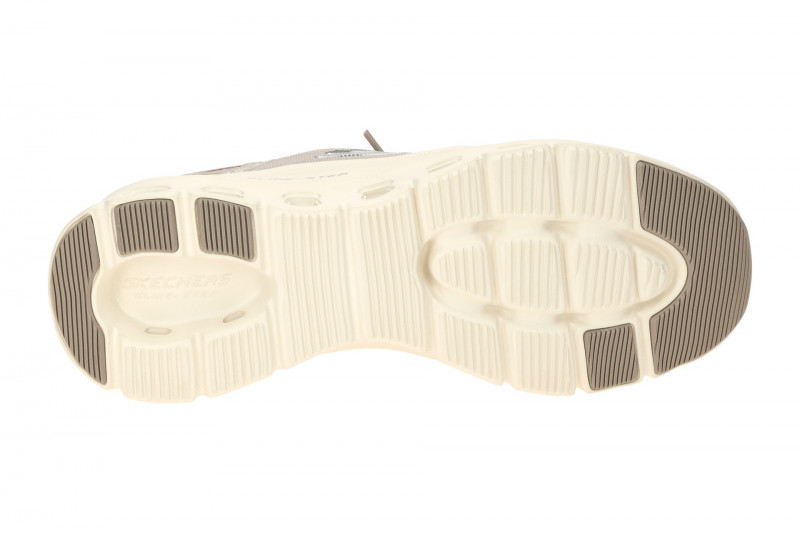 Skechers Glide Step Schuhe taupe braun Damen SLIP INS 150420