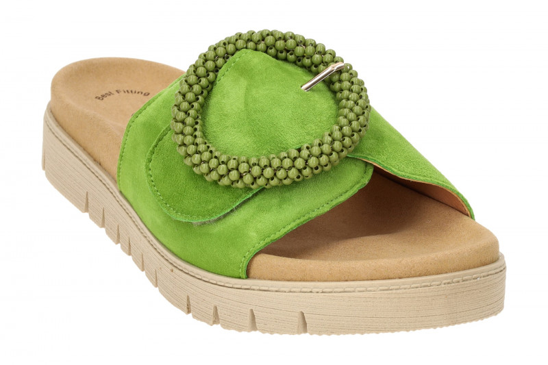 Gabor Pantolette hellgrün Velour 63.745.19
