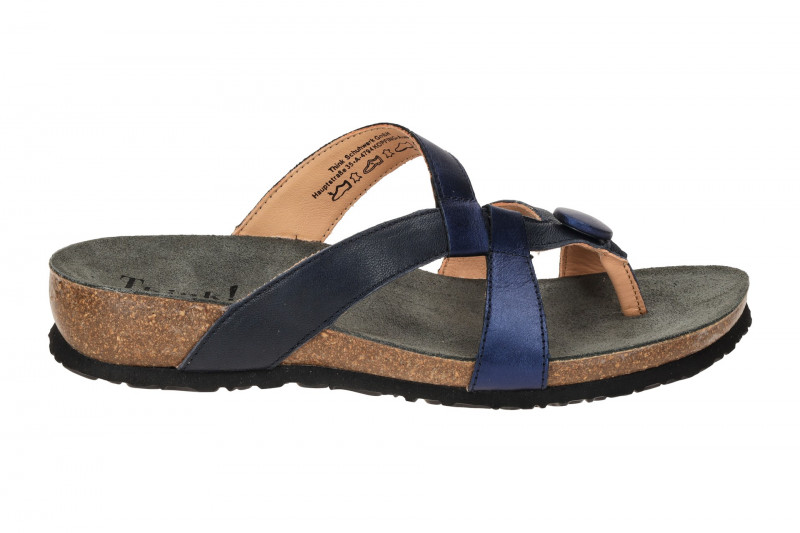 Think Julia Pantolette blau navy Zehentrenner