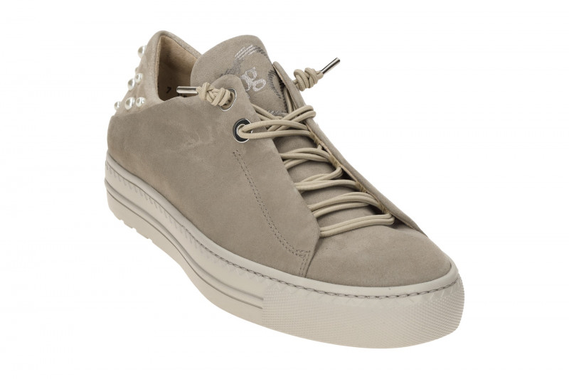 Paul Green Sneaker Schuhe grau Velour Perlen 5476