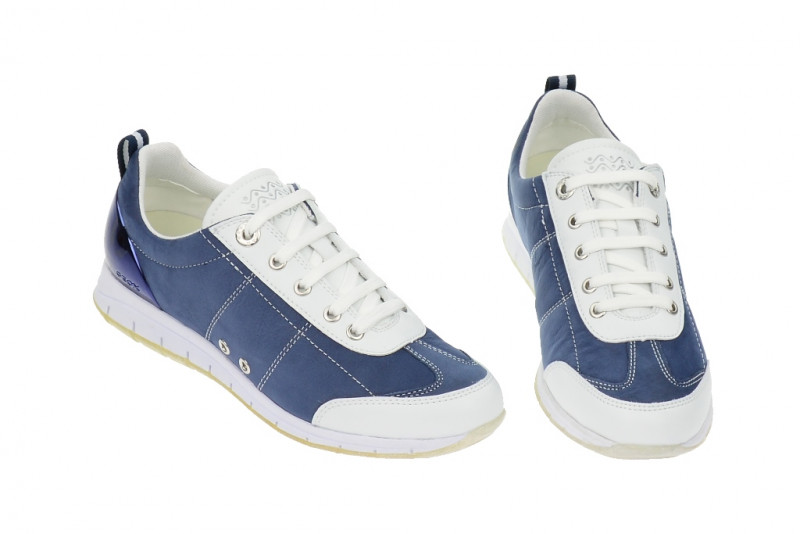 Geox Contact Schuhe weiß navy blau D42E9B
