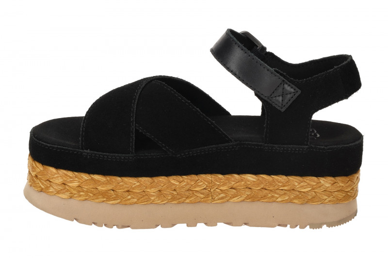 UGG Aubrey Ankle Strap Plateau Sandale schwarz 1167471