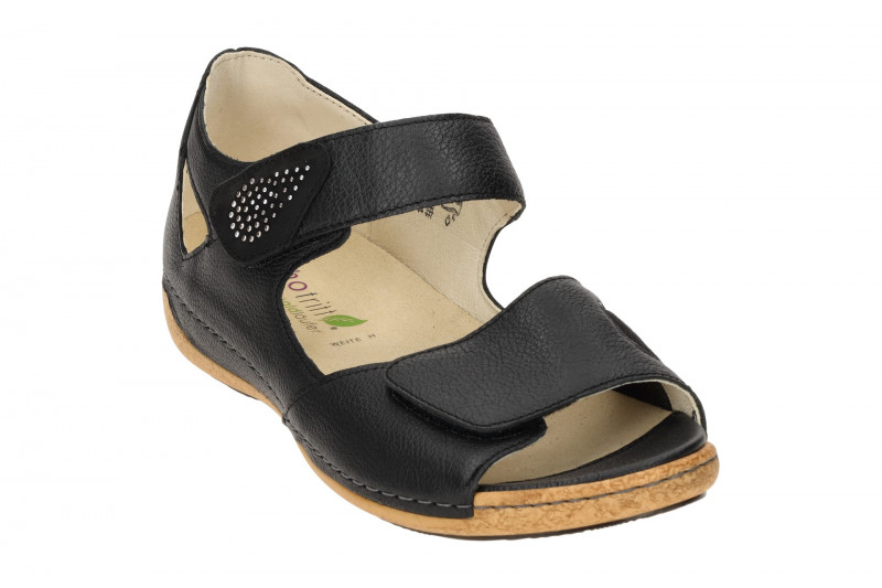 Waldläufer Heliett Sandale schwarz OrthoTritt 342H80