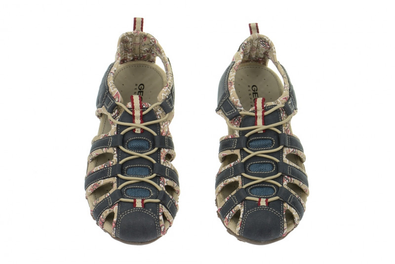 Geox Sand.Strel - Damen Sandale - navy dunkelblau - D1125A