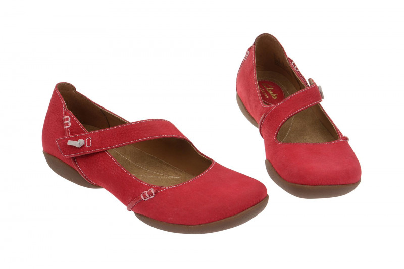 Clarks Felicia Plum Schuhe rot Slipper - 26115593 4
