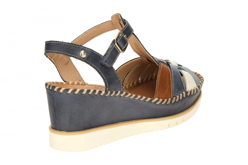 Pikolinos Aguadulce T-Steg Keil Sandale blau multi W3Z-1836C1