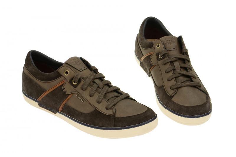 Geox Respira Box C Schuhe in dunkelbraun Herren Sneakers