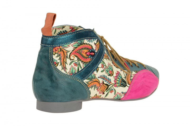 Think Guad Stiefelette blau pink kombi