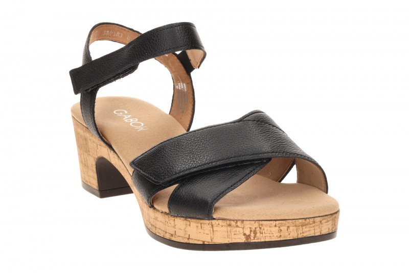 Gabor Plateau Sandalette schwarz Glattleder 82.072.57