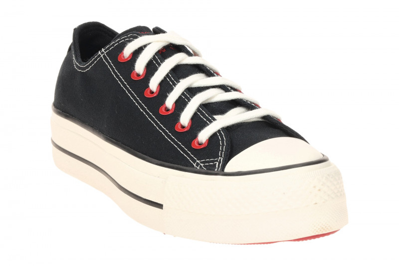 Converse Schuhe Chuck Taylor All Star Plateau schwarz Herz