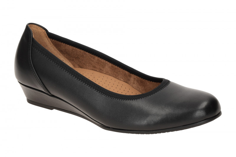 Gabor comfort Keil Pumps schwarz Glattleder 02.690.57