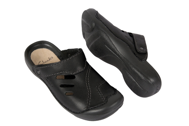 Clarks Wild Vibe schwarz Herren Pantoletten