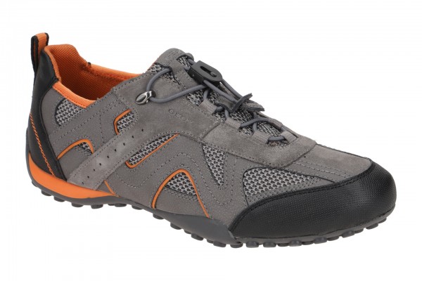 Geox Snake Sneaker Schuhe grau orange U2507B
