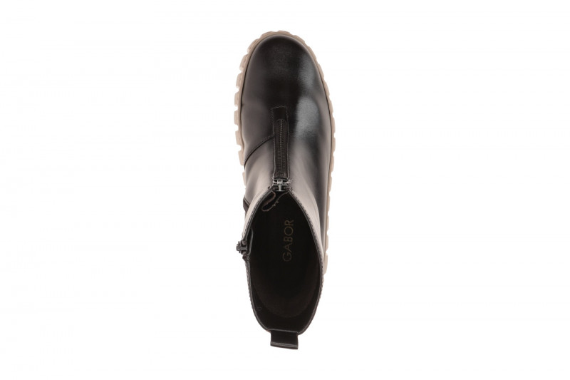 Gabor Plateau Stiefelette dunkelbraun moro Front Zip 8016.04.004