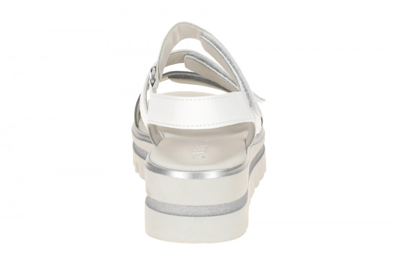 Gabor Plateau Sandalen weiß sillber Metallic 84.620.21