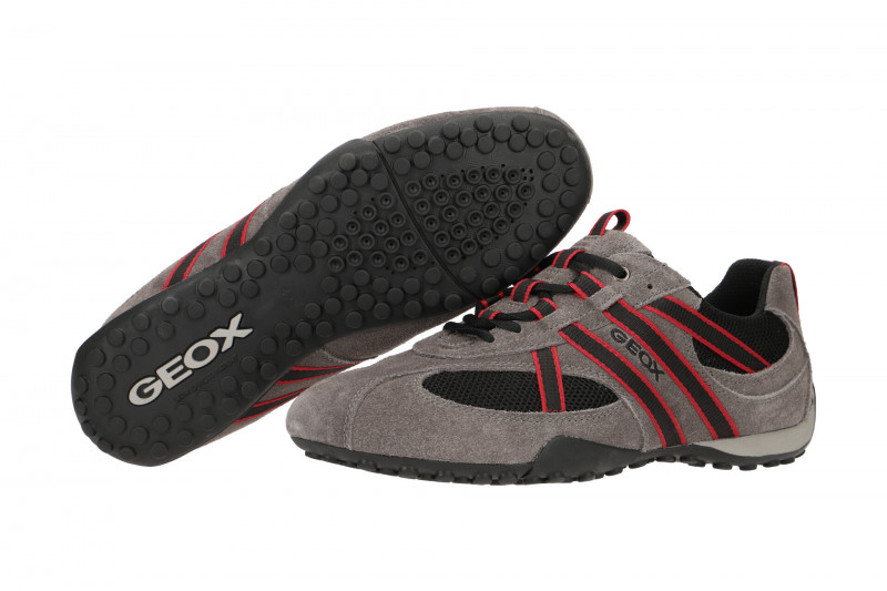 Geox Snake Schuhe grau rot U2207S