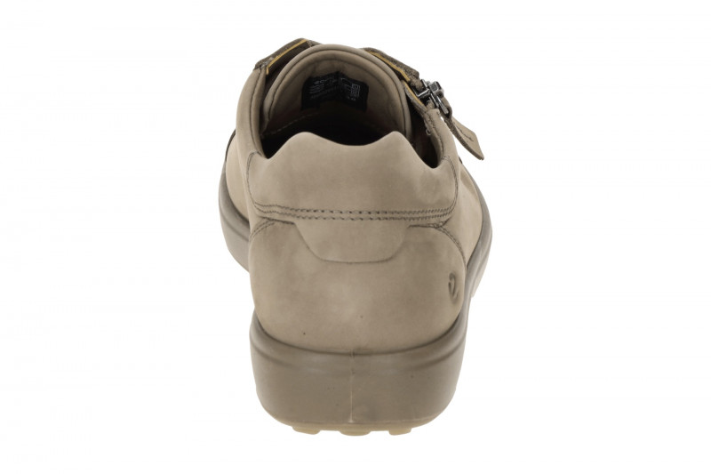 Ecco Soft 7 Schuhe taupe braun Zip Nubuck 490553