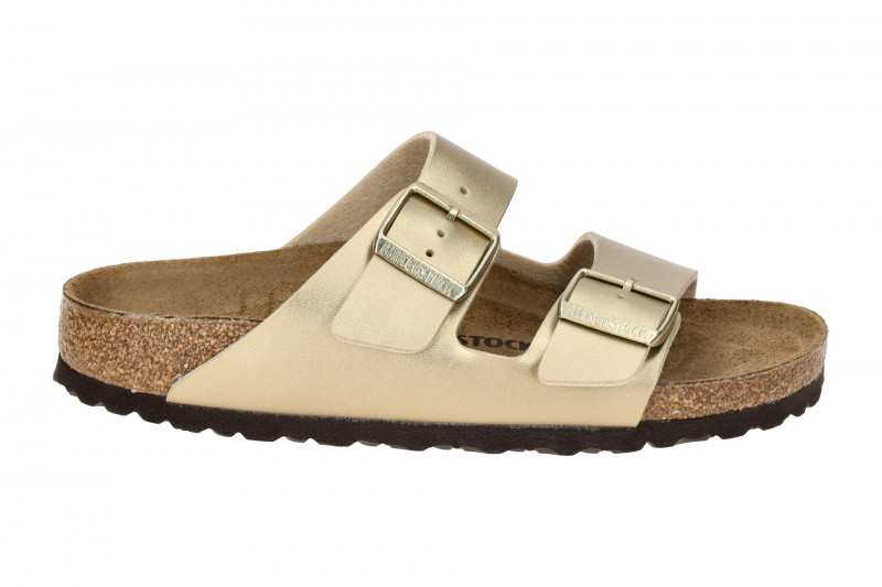 Birkenstock Arizona Pantolette gold SCHMAL 1016111