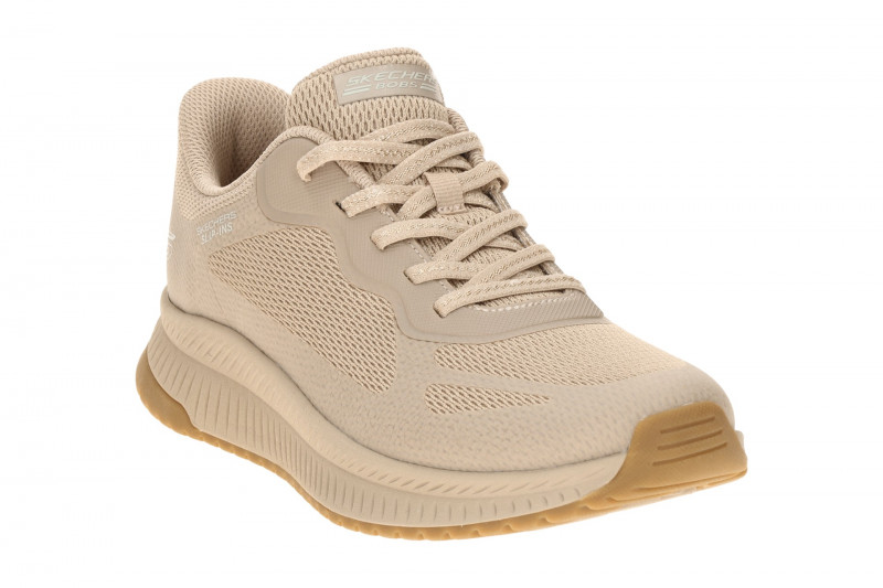 Skechers Bobs Squad 4 Sneakers Schuhe taupe braun SLIP-INS 117624