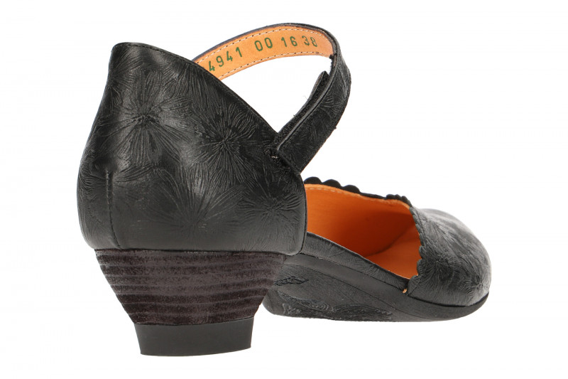Think Aida Riemchen Pumps schwarz effekt