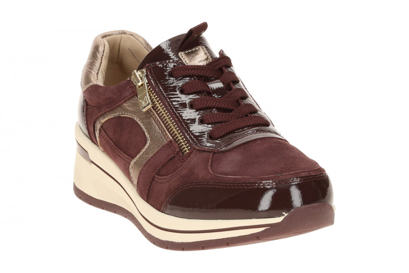 Caprice Schuhe rot bordo Leder Mix H-Weite 23300