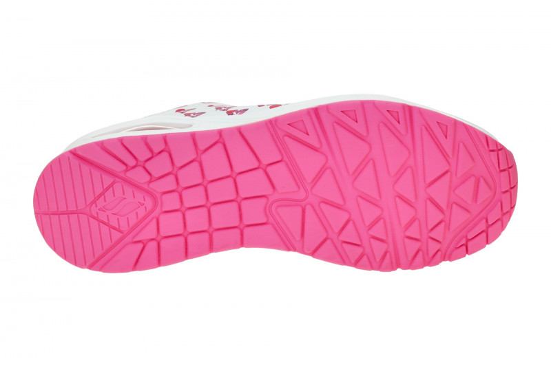 Skechers Uno Schuhe Sneakers weiß pink Herzen 190006