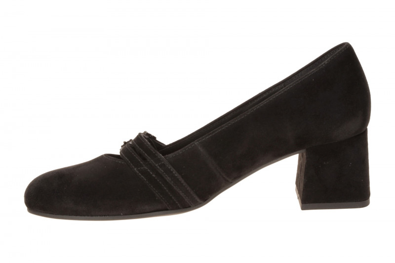Gabor Schuhe Pumps schwarz Samt Spangen 3022.02.001