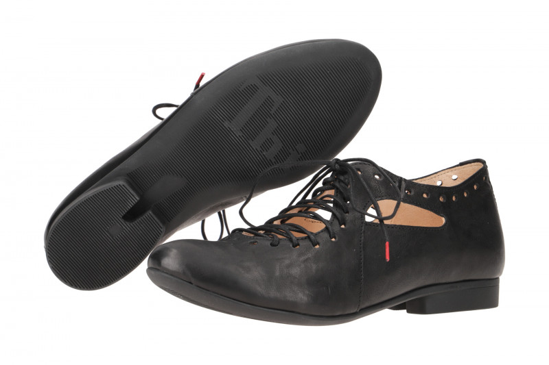 Think Guad Schnür Schuhe schwarz gelocht 565