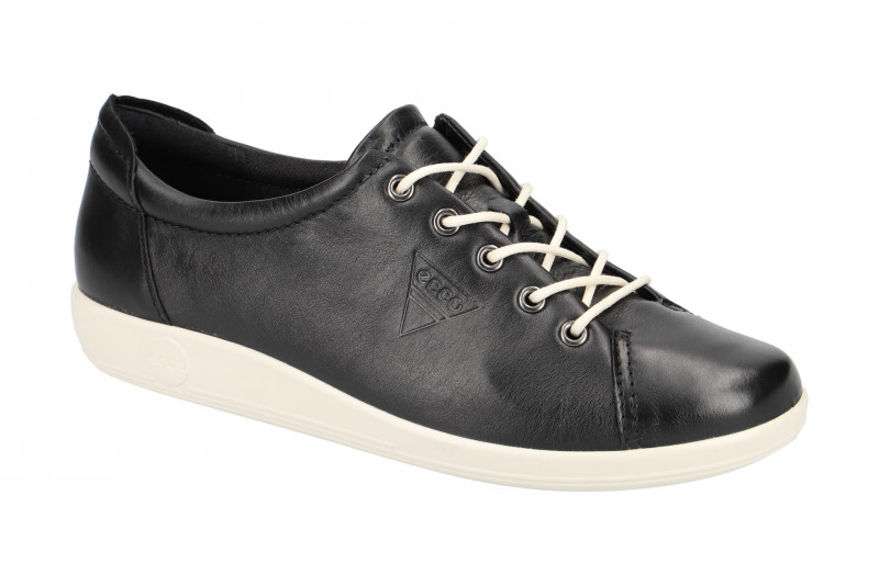 Ecco Soft 2 Schuhe schwarz weiß 20650301001