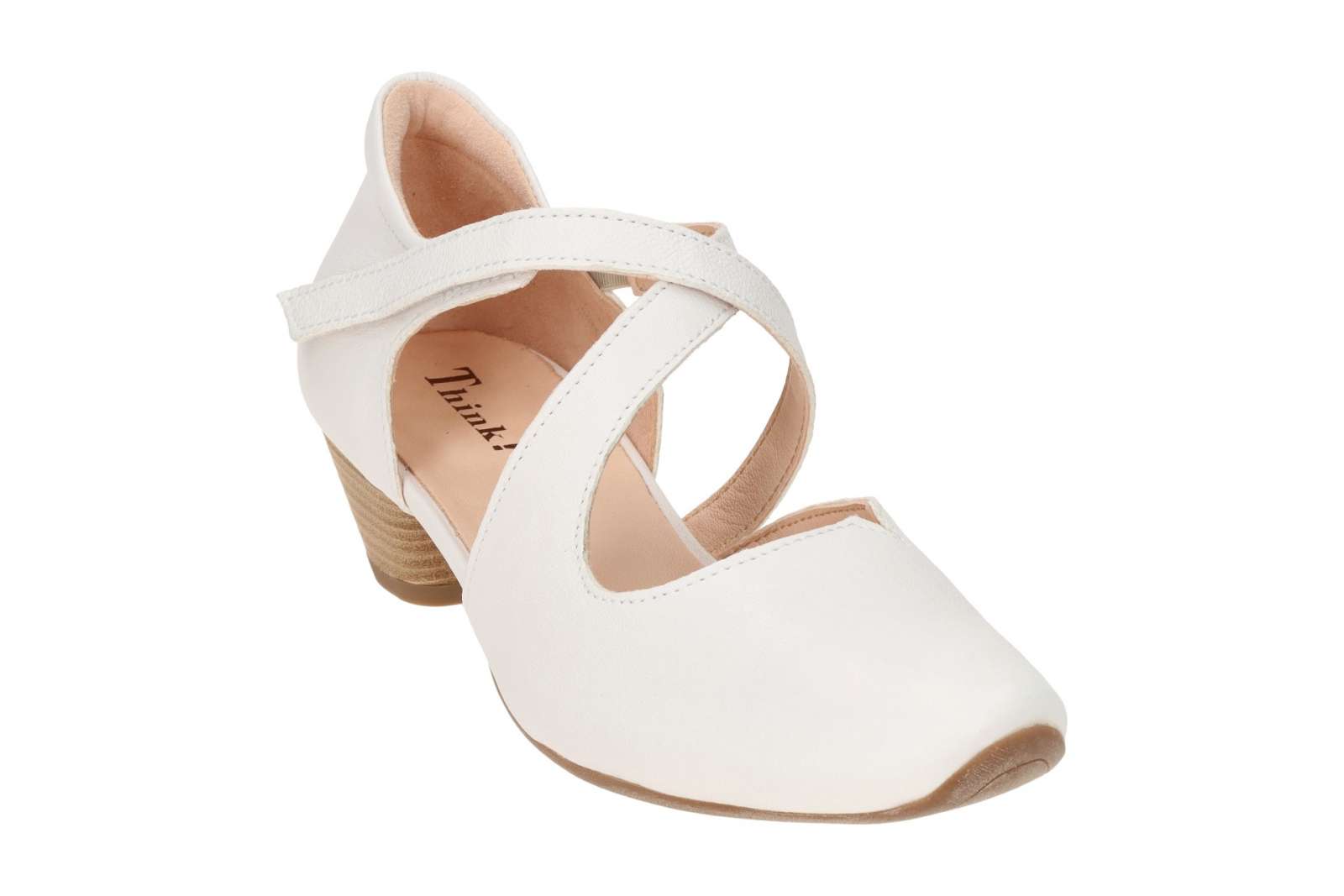 Think AIDA 10 Riemchen Pumps für Damen in weiß