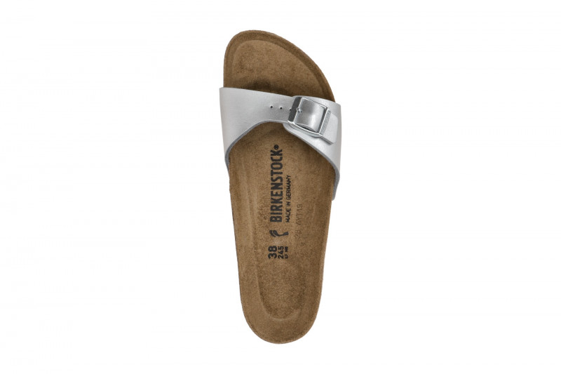 Birkenstock Madrid Pantolette silber grau SCHMAL 40413