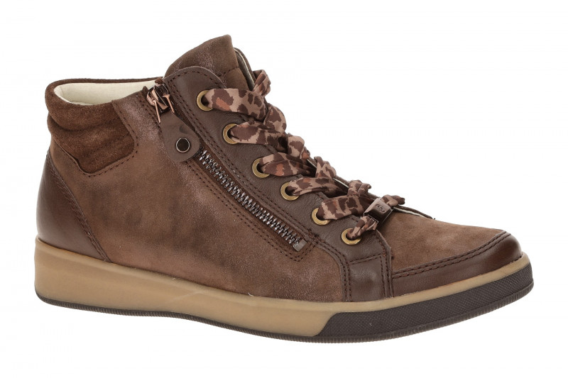 ARA Rom Schuhe braun Schimmer Mid-Cut Sneaker 12-14499