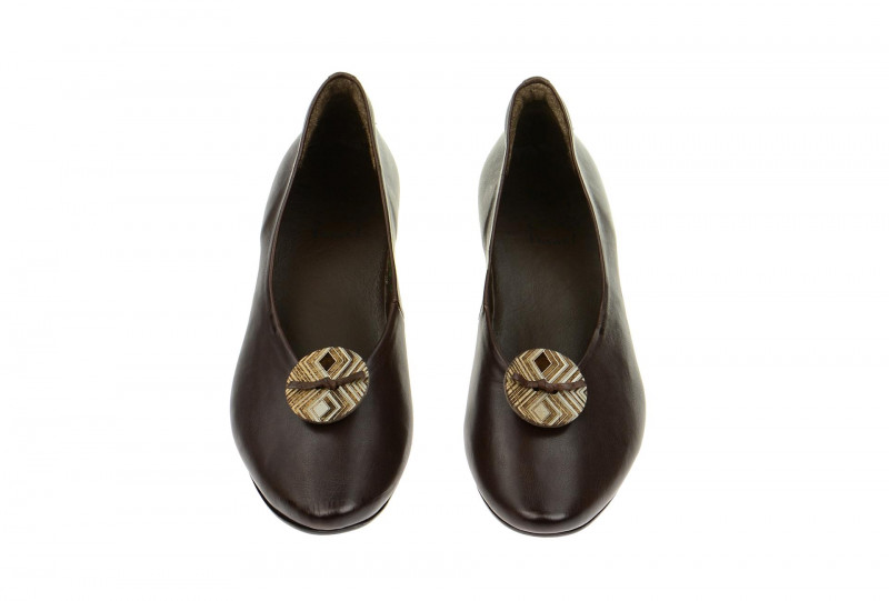 Think Guad Schuhe Slipper dunkel-braun 5-85792-41