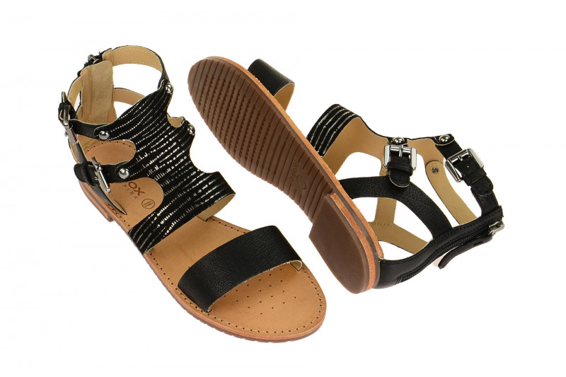 Geox Sozy Sandale schwarz silber D722CG