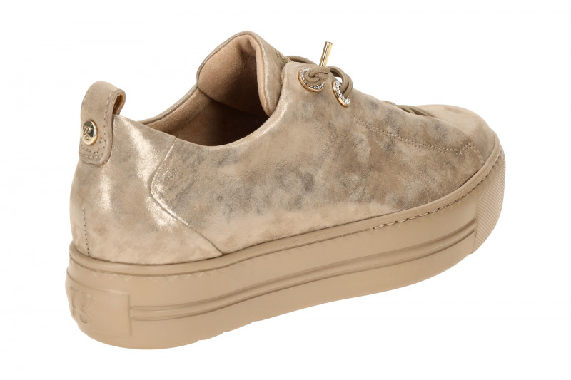 Paul Green Sneaker Plateau Schuhe braun taupe metallic 5417