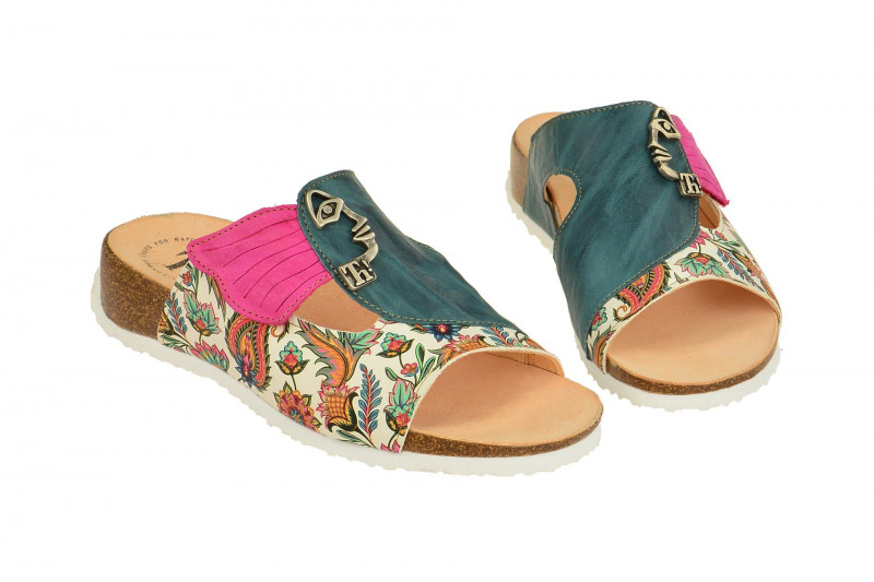 Think Mizzi Pantolette blau pink weiß 2-82353-79