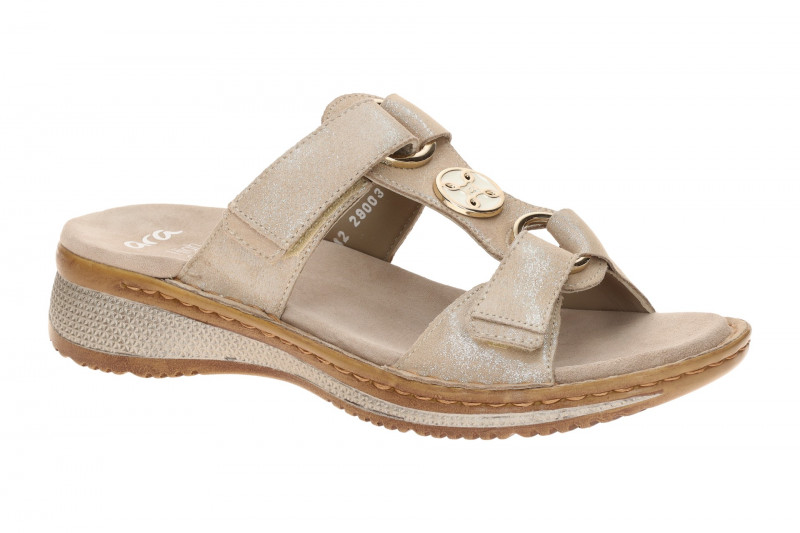 ara Hawaii Steg Pantolette beige Glitzer 12-29003