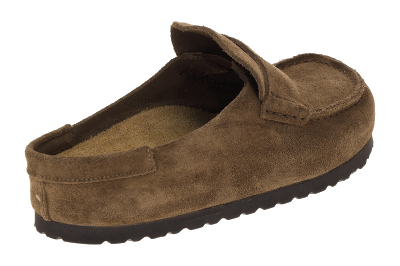 Birkenstock Naples Wrapped Mokassin Clog Pantolette braun Schmal-Weit