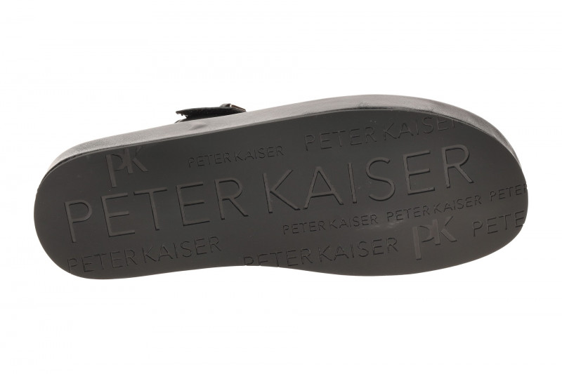Peter Kaiser Zehentrenner Plateau Pantolette schwarz Nappa 77105